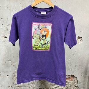 Disney Store Vintage Y2K Kim Possible Disney Channel Purple Promo T-Shirt Youth